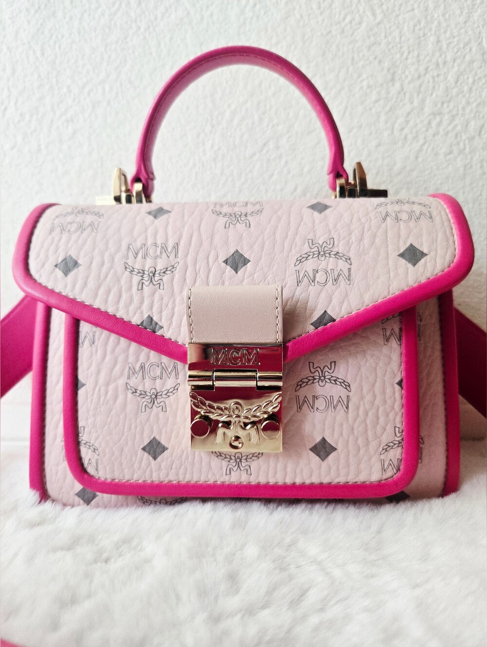 ‼️SOLD‼️MCM Visetos Mini Patricia Satchel - Picture 2 of 4